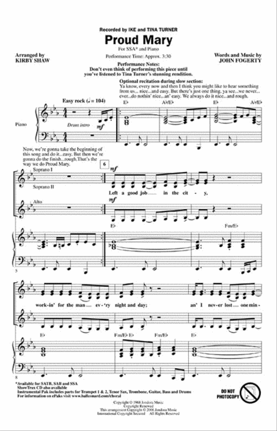 Proud Mary Proud Mary SSA scores gallery preview page 2