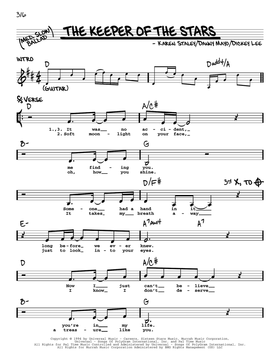 The Keeper Of The Stars Voice scores gallery preview page 1