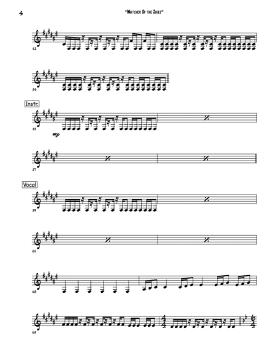 Watcher Of The Skies Guitar Solo scores gallery preview page 4