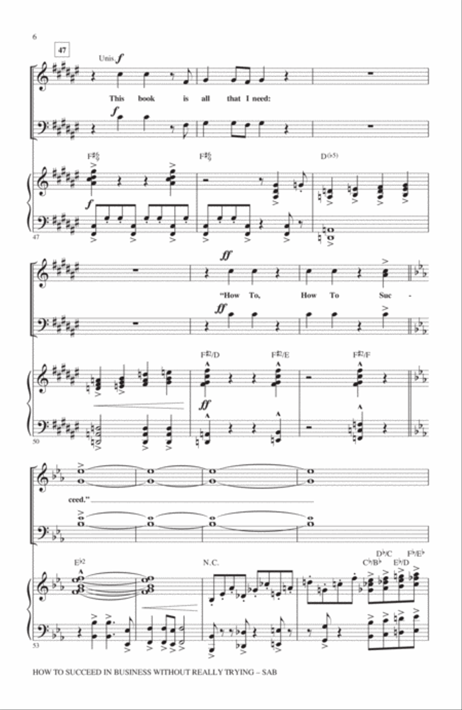 How to Succeed In Business Without Really Trying (Medley) 3-Part scores gallery preview page 5