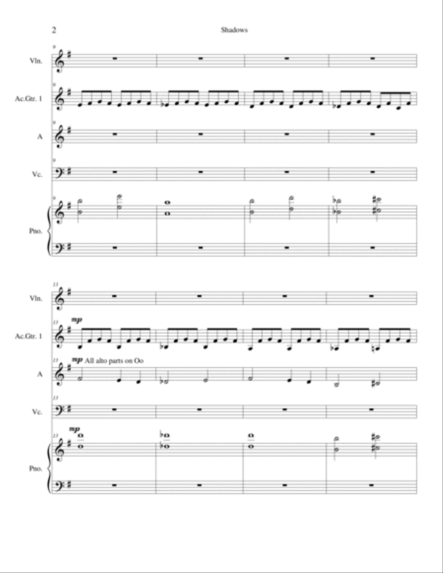 Shadows Full Orchestra scores gallery preview page 2