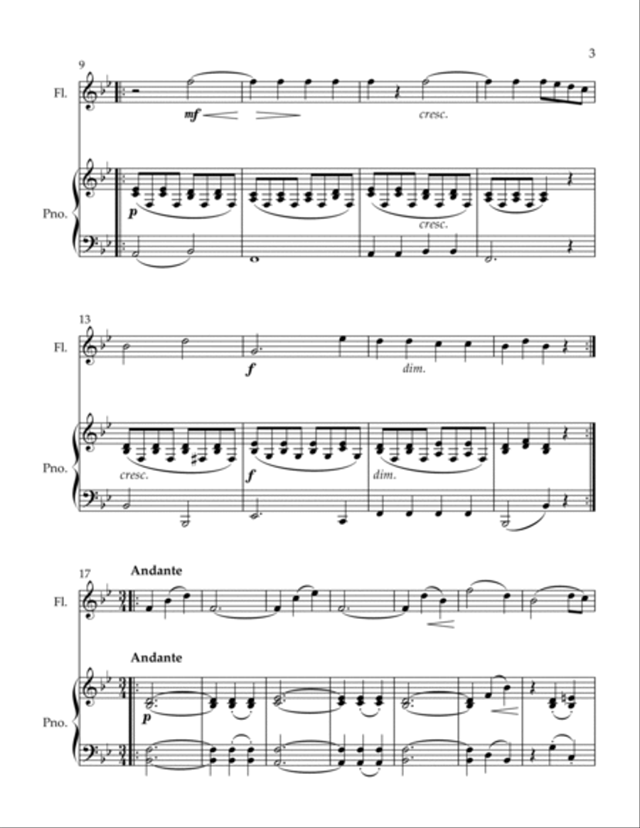 Sonatine Flute Solo scores gallery preview page 3