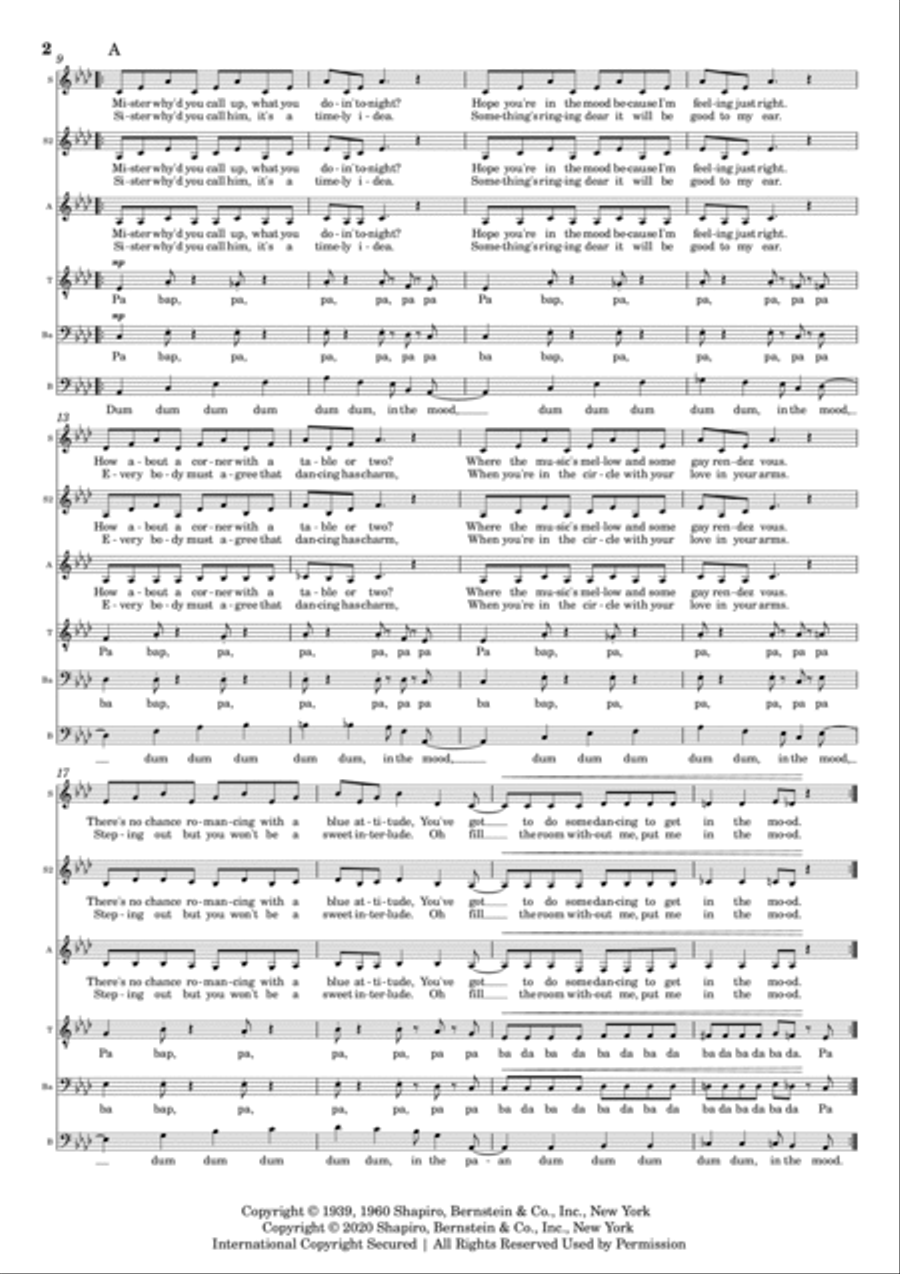 In The Mood 4-Part scores gallery preview page 3