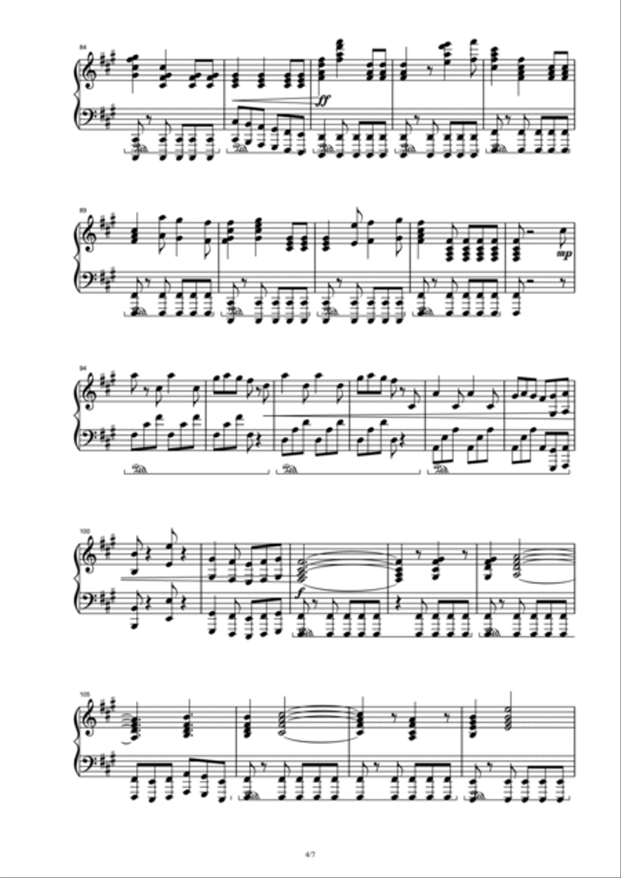 Up Is Down Up Is Down Piano Solo scores gallery preview page 4