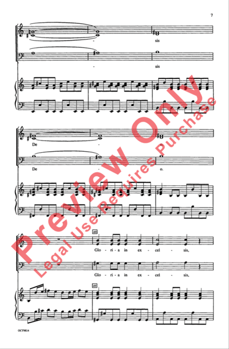 Gloria 3-Part scores gallery preview page 6