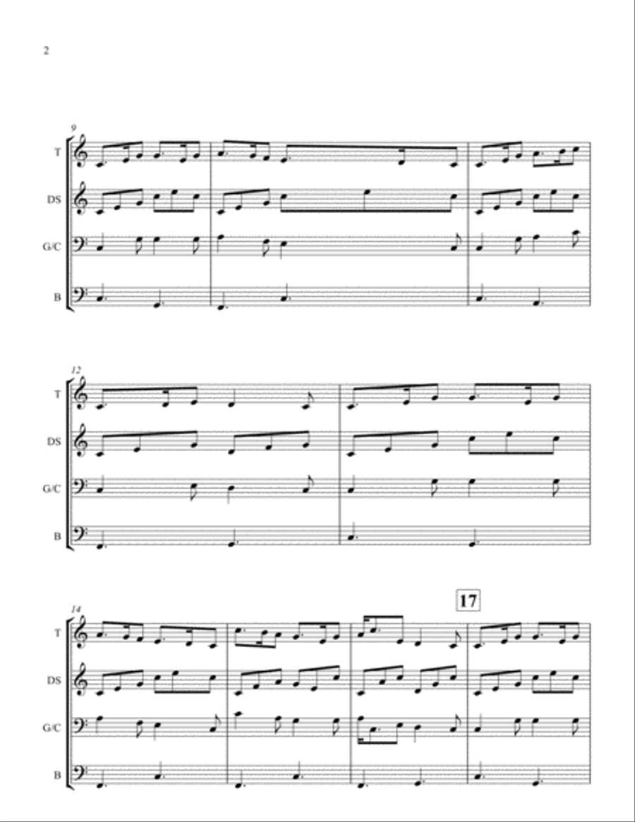 Blue Bonnets an Irish Jig for Steel Band Steel Drum Band scores gallery preview page 2