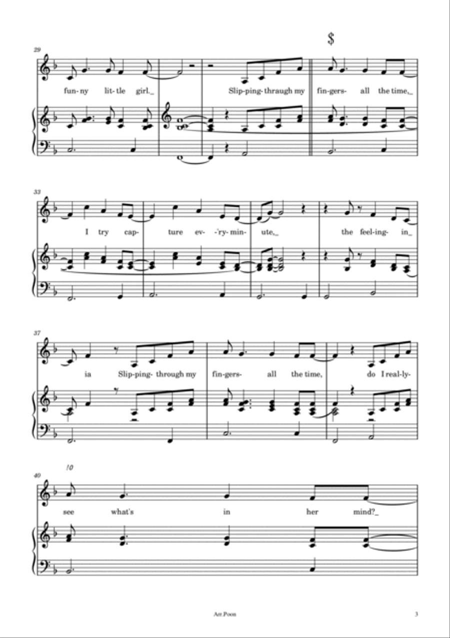 Slipping Through My Fingers Voice scores gallery preview page 3