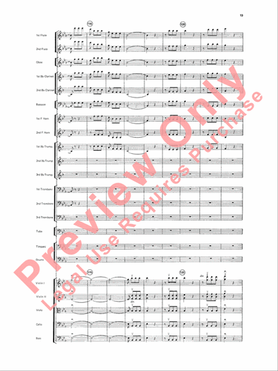 Beethoven's Symphony No. 5, 1st Movement Full Orchestra scores gallery preview page 16