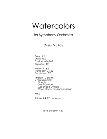 Watercolors for Symphony Orchestra image number null