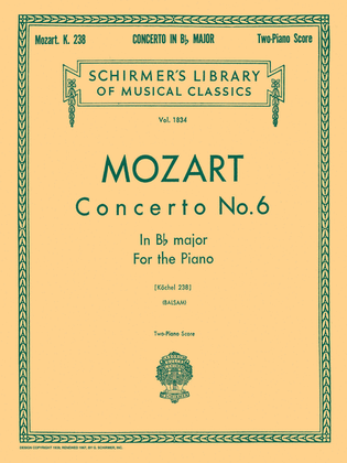 Book cover for Concerto No. 6 in Bb, K.238