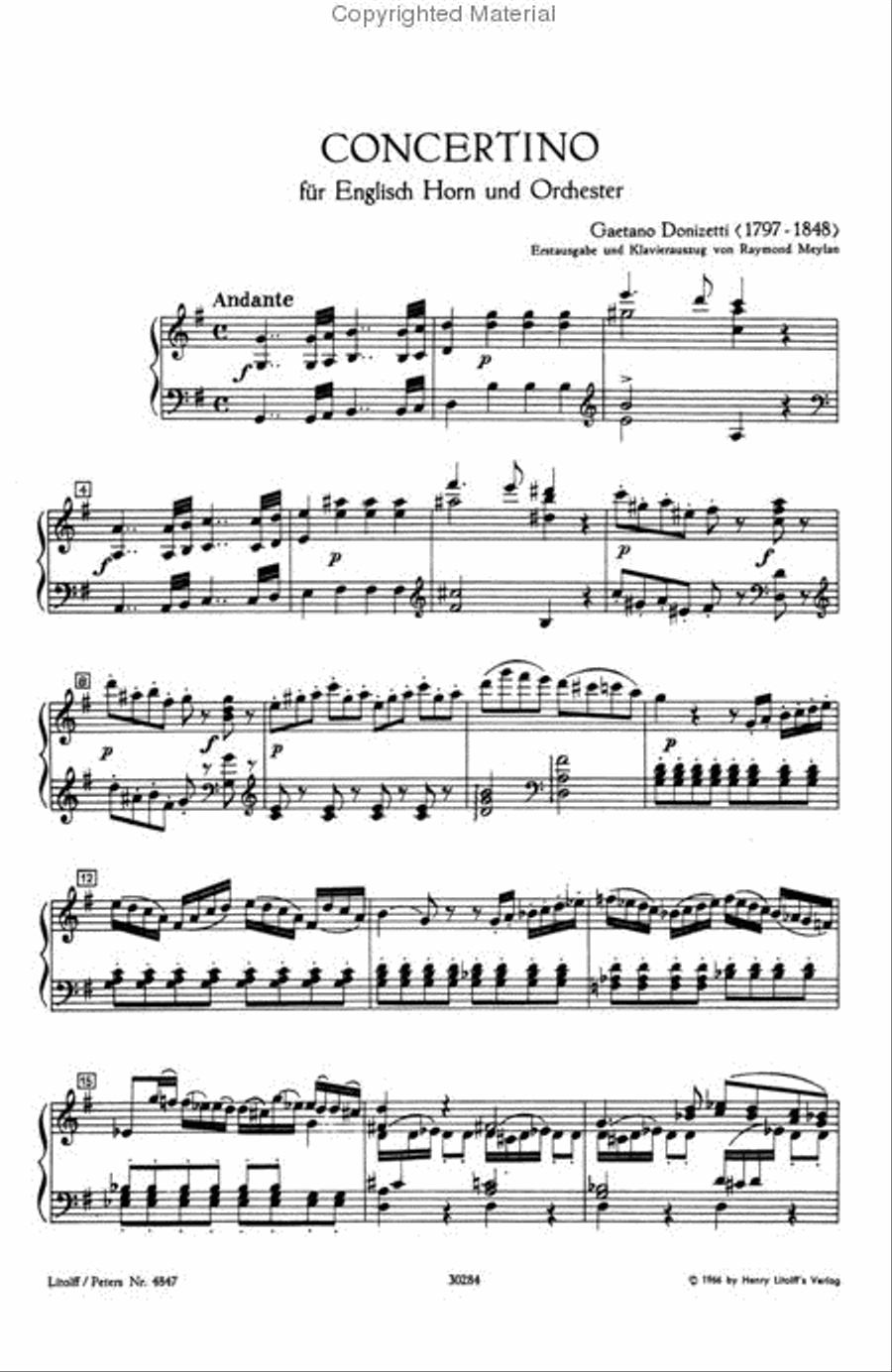 English Horn Concertino in G English Horn scores gallery preview page 2