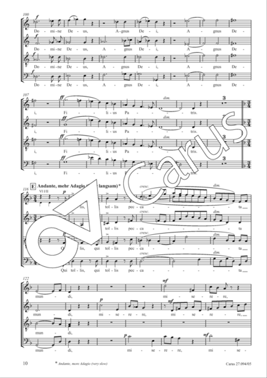 Mass in F minor SSAATTBB scores gallery preview page 11