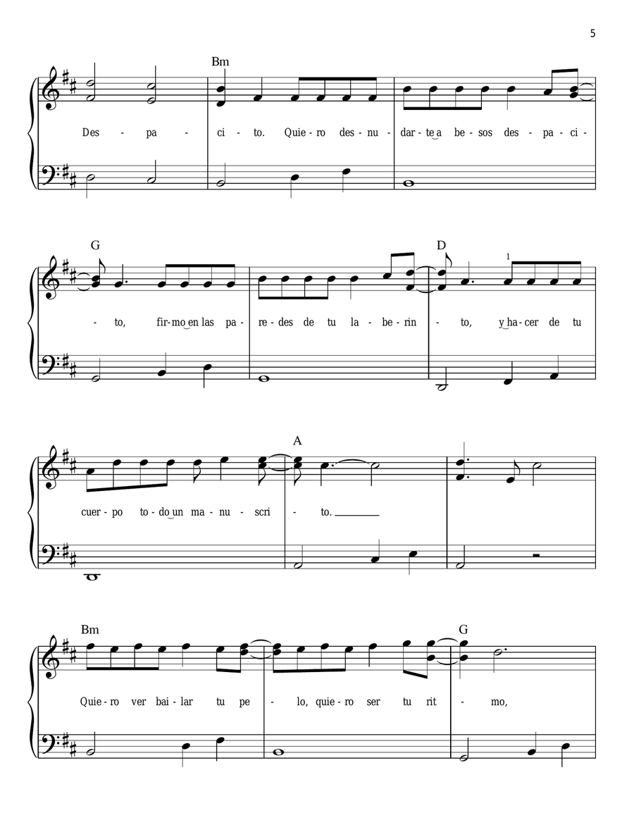 Despacito Easy Piano scores gallery preview page 5