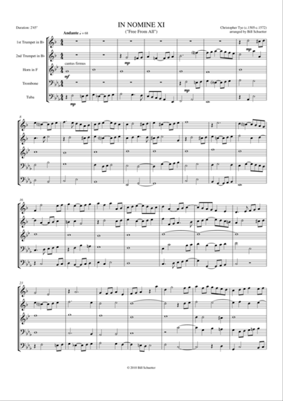 In Nomine ix In Nomine ix Brass Quintet scores gallery preview page 2