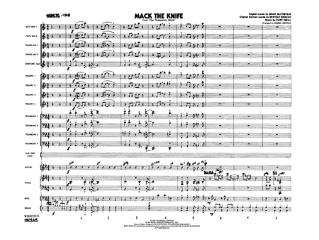 Mack the Knife (from The Threepenny Opera): Score