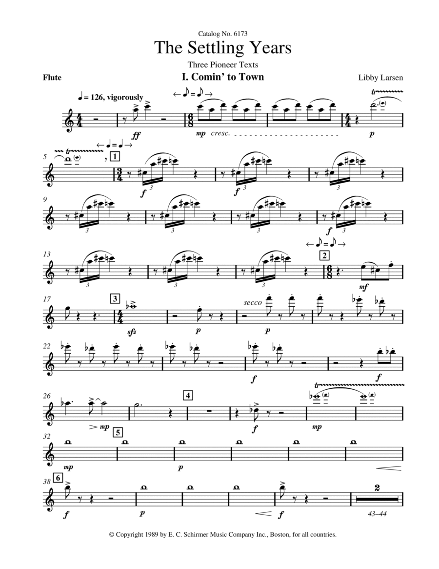 The Settling Years Choir scores gallery preview page 1