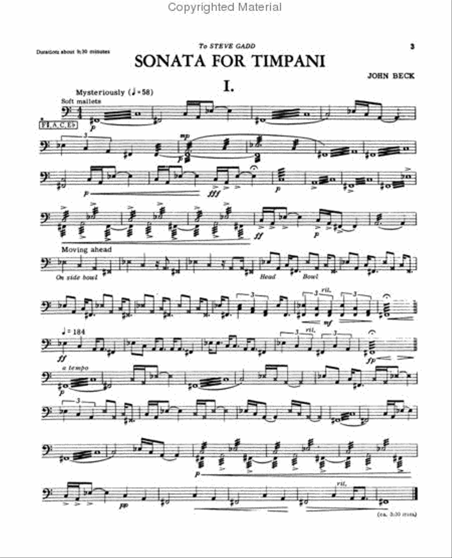 Sonata for Timpani Percussion scores gallery preview page 2
