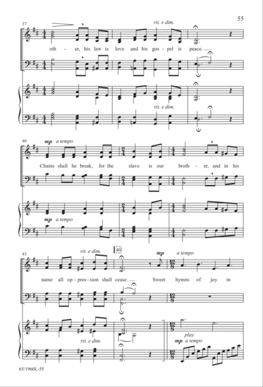 A New Birth...A New Beginning 4-Part scores gallery preview page 56