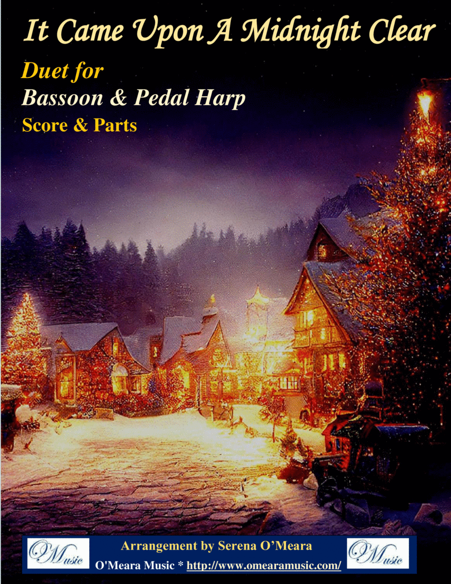 It Came Upon A Midnight Clear, Duet for Bassoon & Pedal Harp Bassoon scores gallery preview page 1