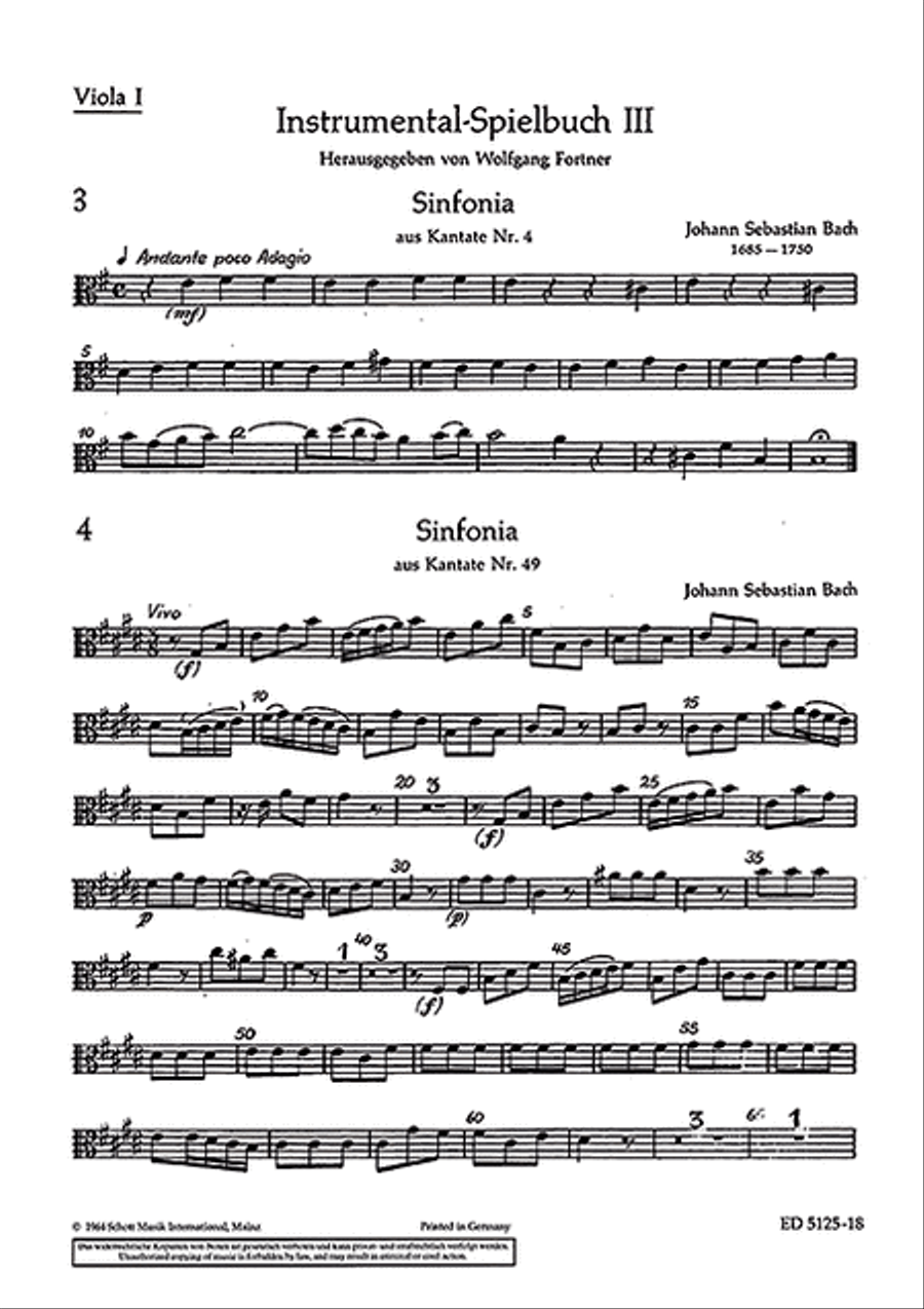 Instrumental Spielbuch 3 Va1 Basso Continuo scores gallery preview page 1