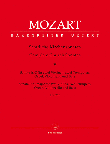 Samtliche Kirchensonaten. Heft 5 - Complete Church Sonatas. Volume 5