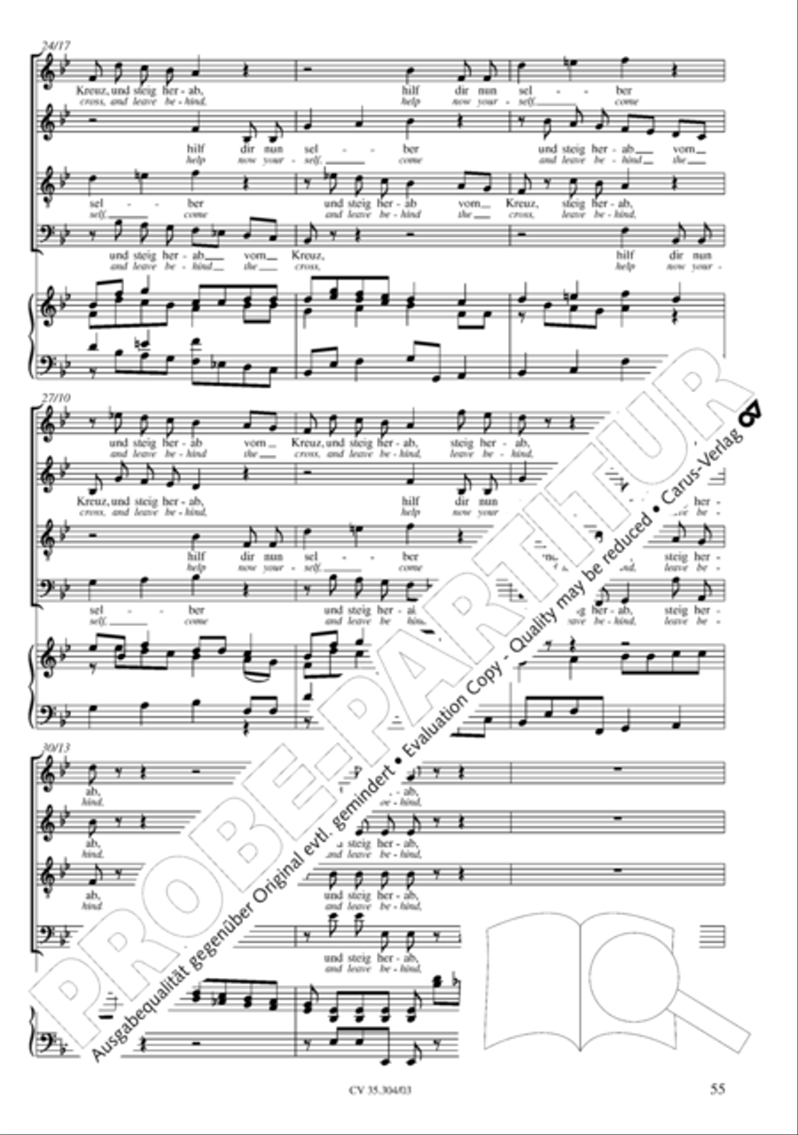 St. Mark Passion (Markus-Passion) 4-Part scores gallery preview page 56