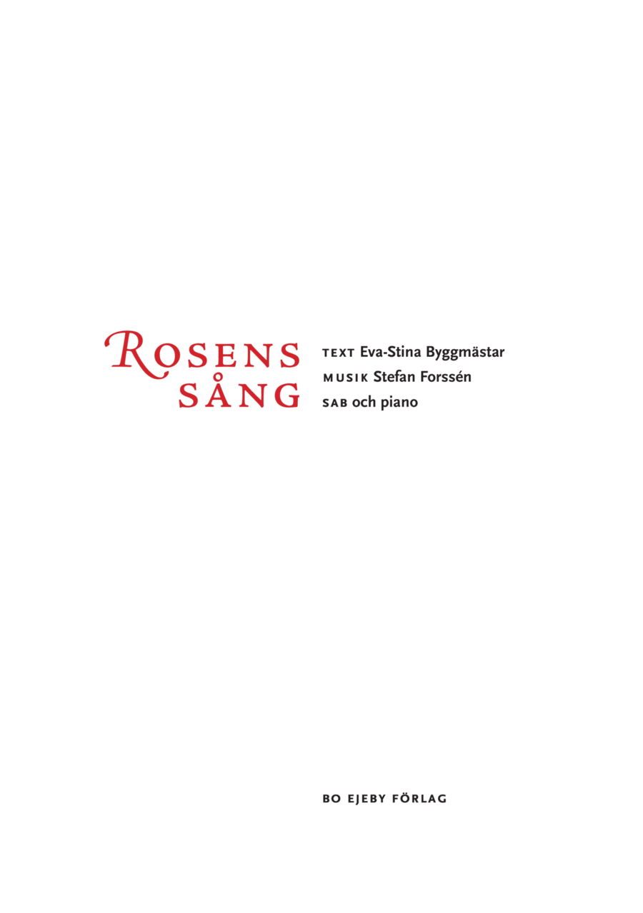 Rosens sång 3-Part scores gallery preview page 1