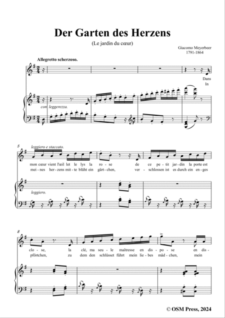 Meyerbeer-Der Garten des Herzens(Le jardin du cœur),in G Major Voice scores gallery preview page 3
