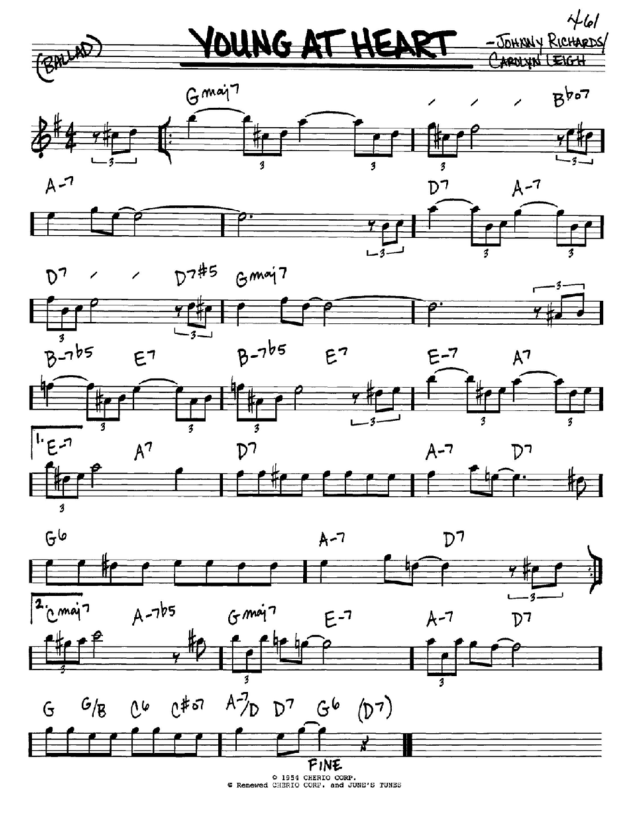 Young At Heart Young At Heart E-Flat Instrument scores gallery preview page 1