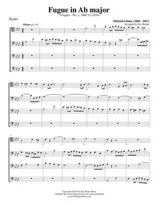 Fugue in Ab major for Trombone or Low Brass Quartet