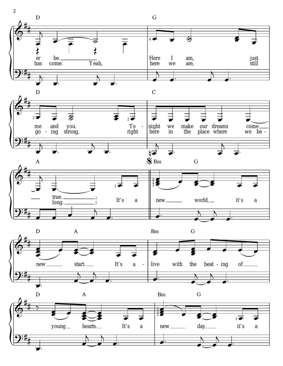 Here I Am Here I Am Easy Piano scores gallery preview page 2