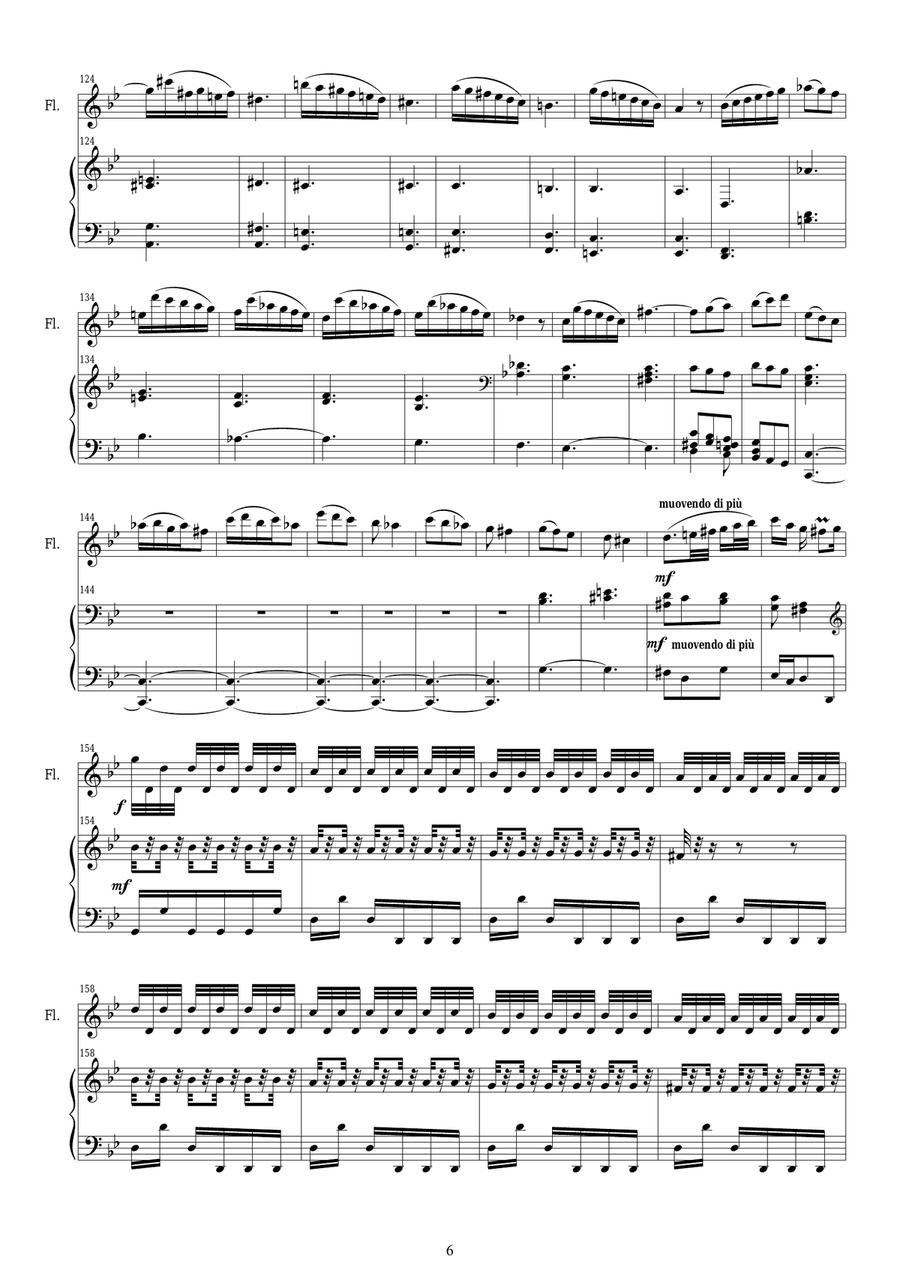 Vivaldi - Concerto in G minor 'Summer' RV 315 Op.8 No. 2 Flute Solo scores gallery preview page 6