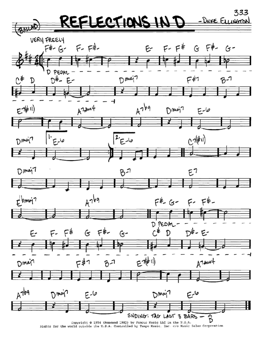 Reflections In D C Instrument scores gallery preview page 1