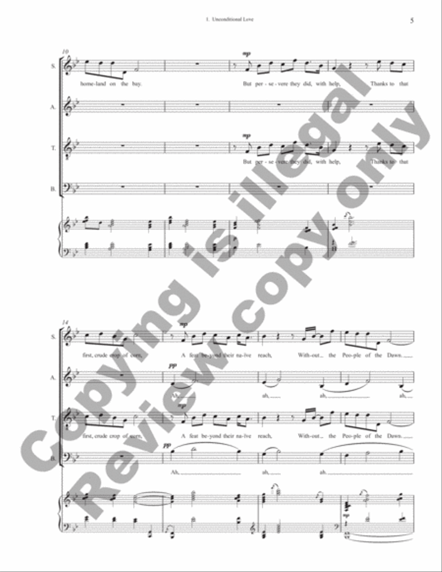 Unconditional Love (Vocal Score) 4-Part scores gallery preview page 5