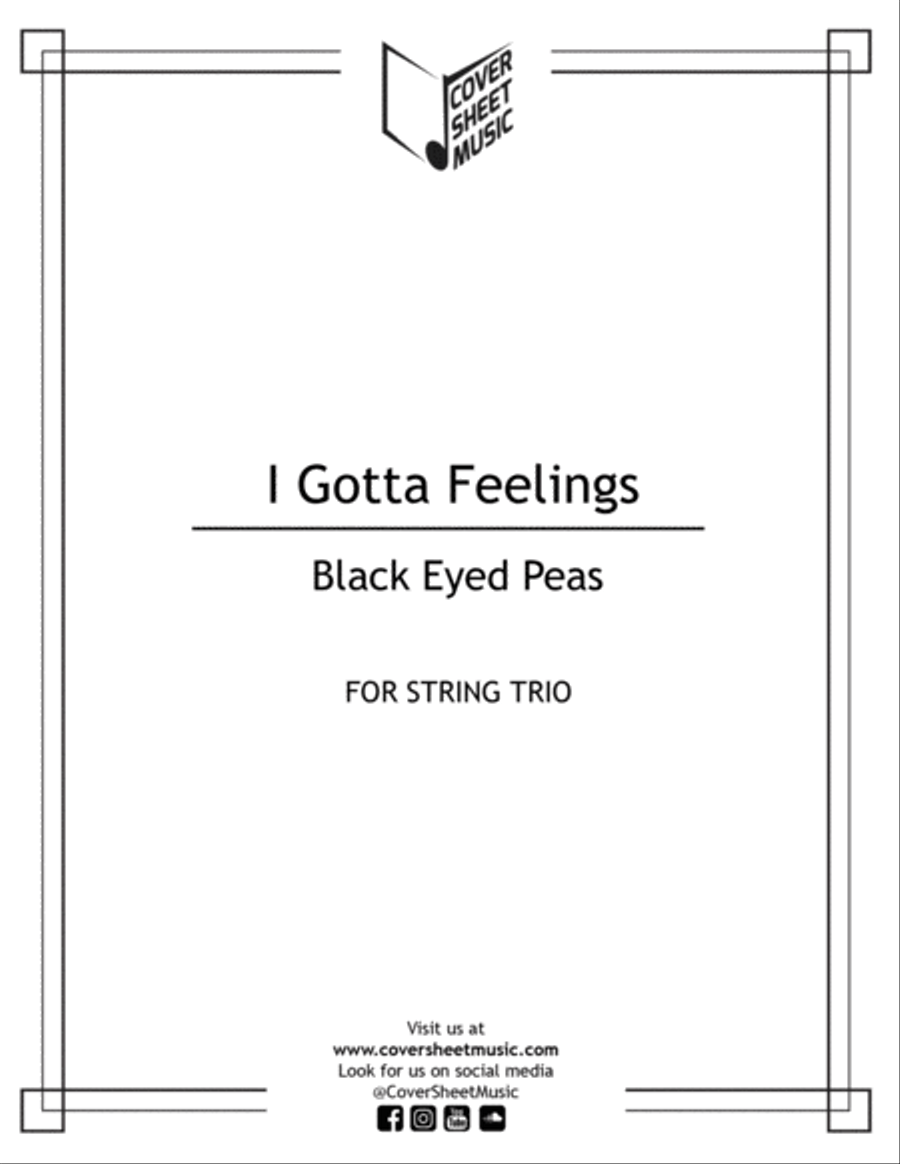I Gotta Feeling I Gotta Feeling String Trio scores gallery preview page 1