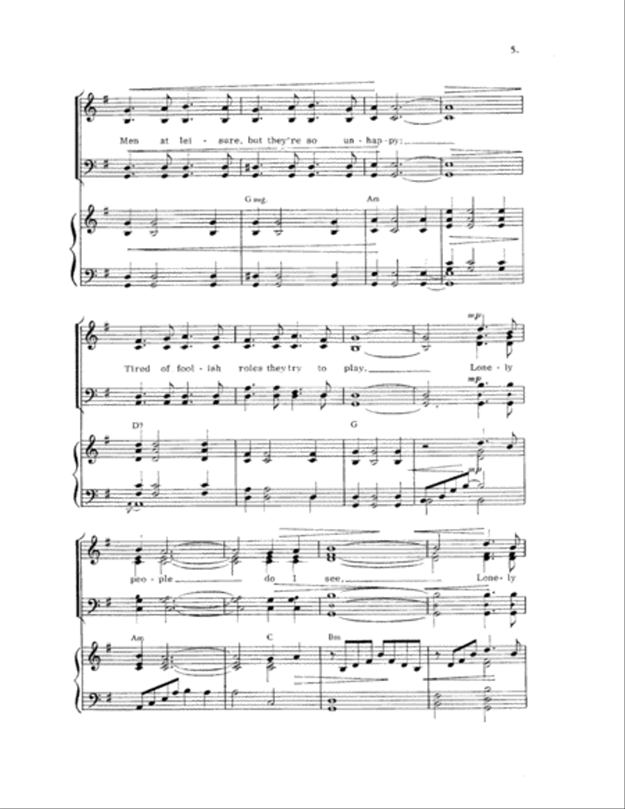 Lonely Voices 4-Part scores gallery preview page 5