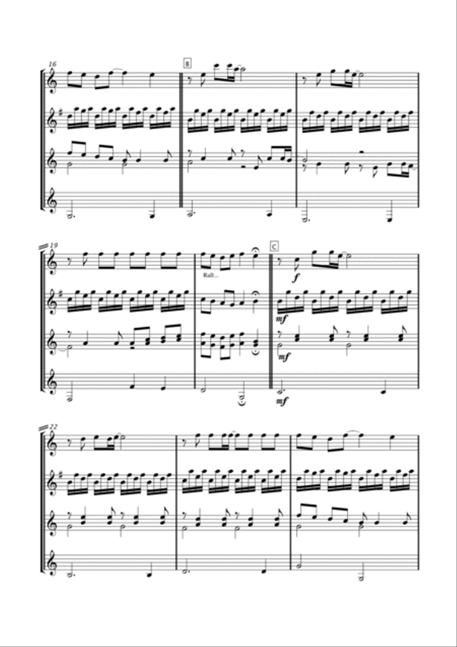 Somewhere Only We Know Guitar Ensemble scores gallery preview page 6