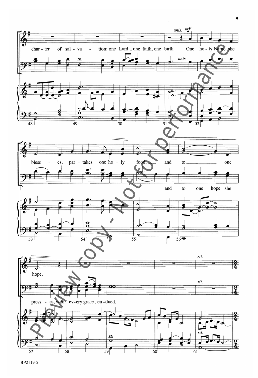 The Church's One Foundation - Forrest 4-Part scores gallery preview page 6