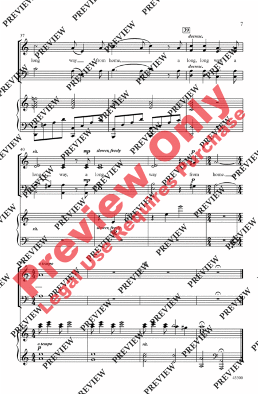 Sometimes I Feel Like a Motherless Child 4-Part scores gallery preview page 7