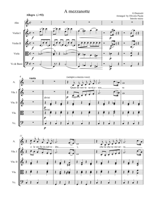 A Mezzanotte for Alto and Strings by Donizetti.