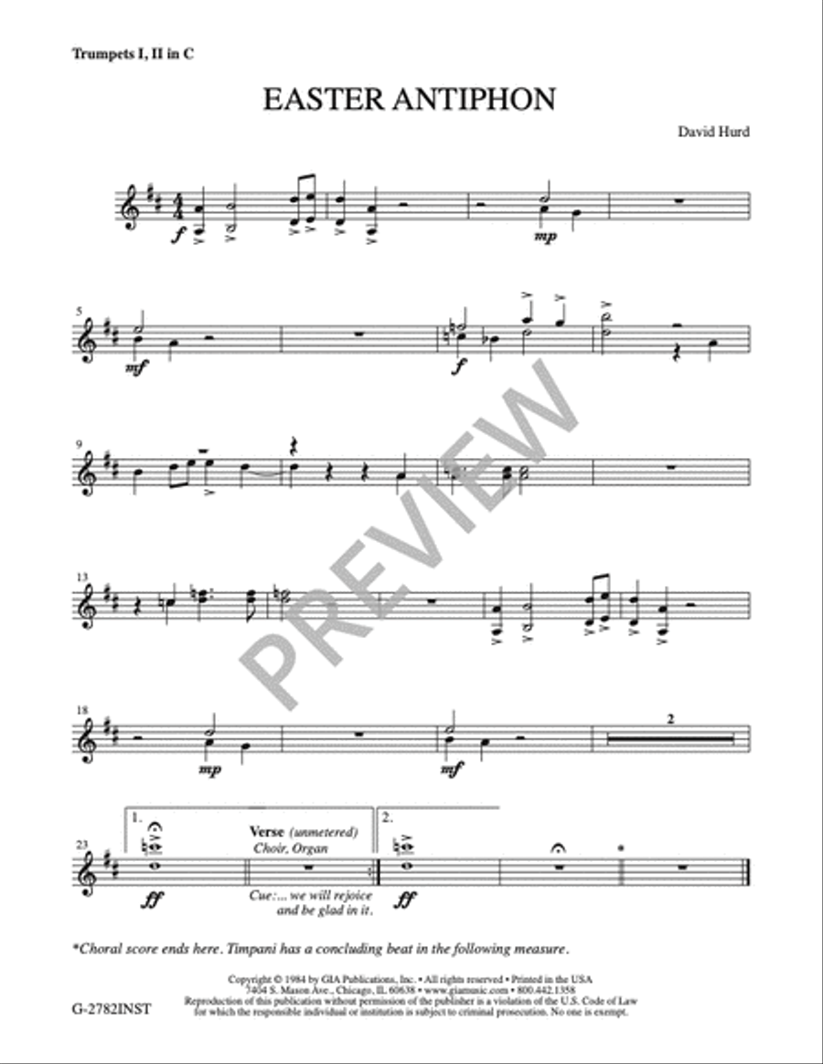 Easter Antiphon - Instrument edition Trombone scores gallery preview page 2