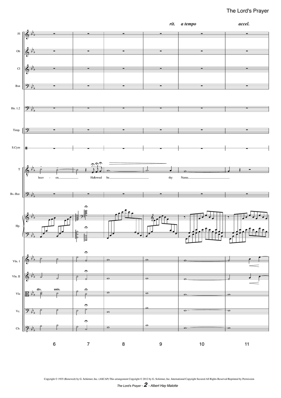 The Lord's Prayer Full Orchestra scores gallery preview page 4