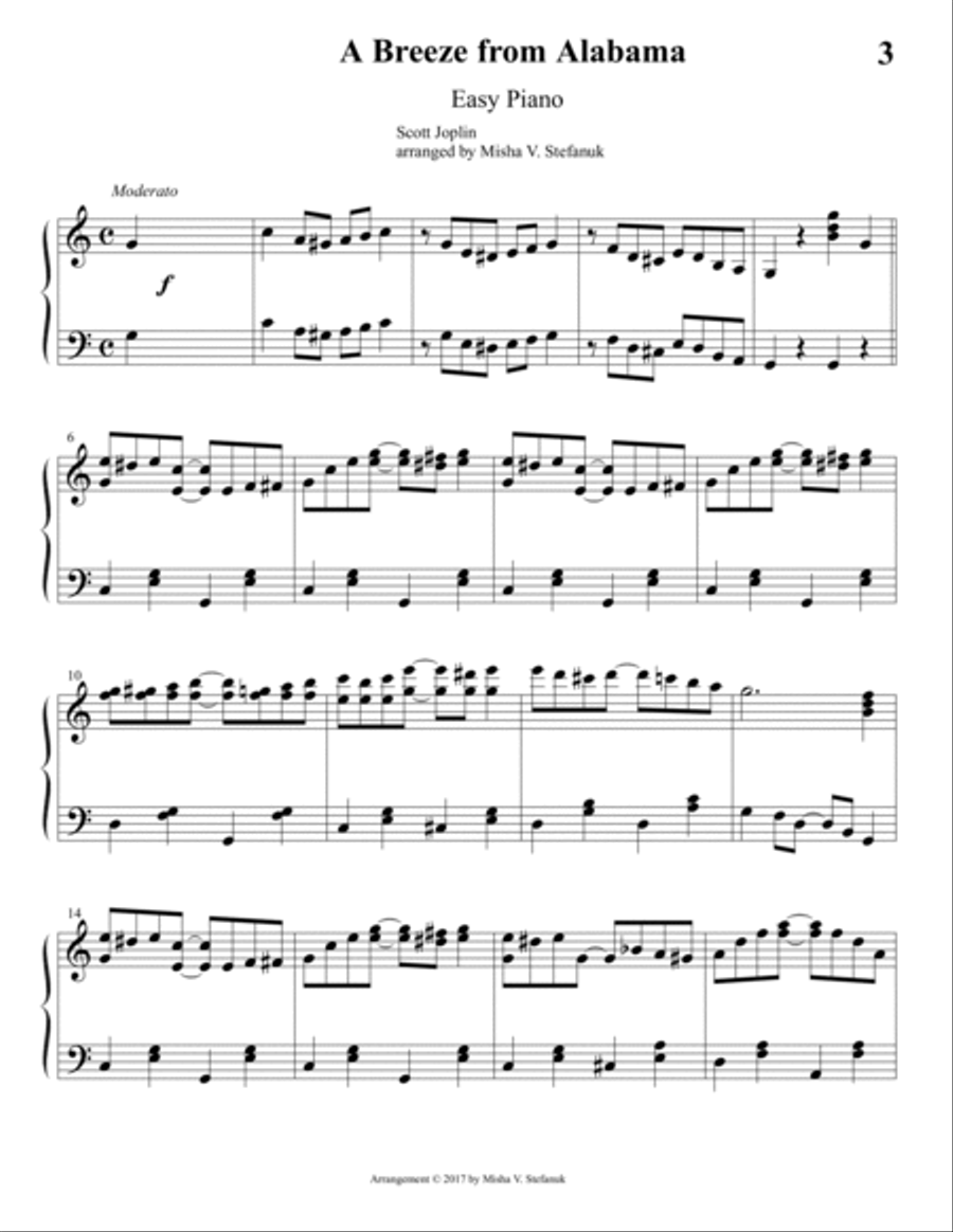 Scott Joplin Easy Piano Classics Easy Piano scores gallery preview page 3