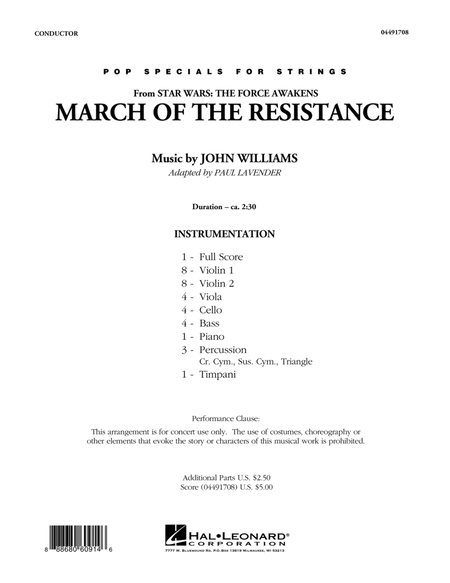 March of the Resistance (from Star Wars: The Force Awakens) - Conductor Score (Full Score)
