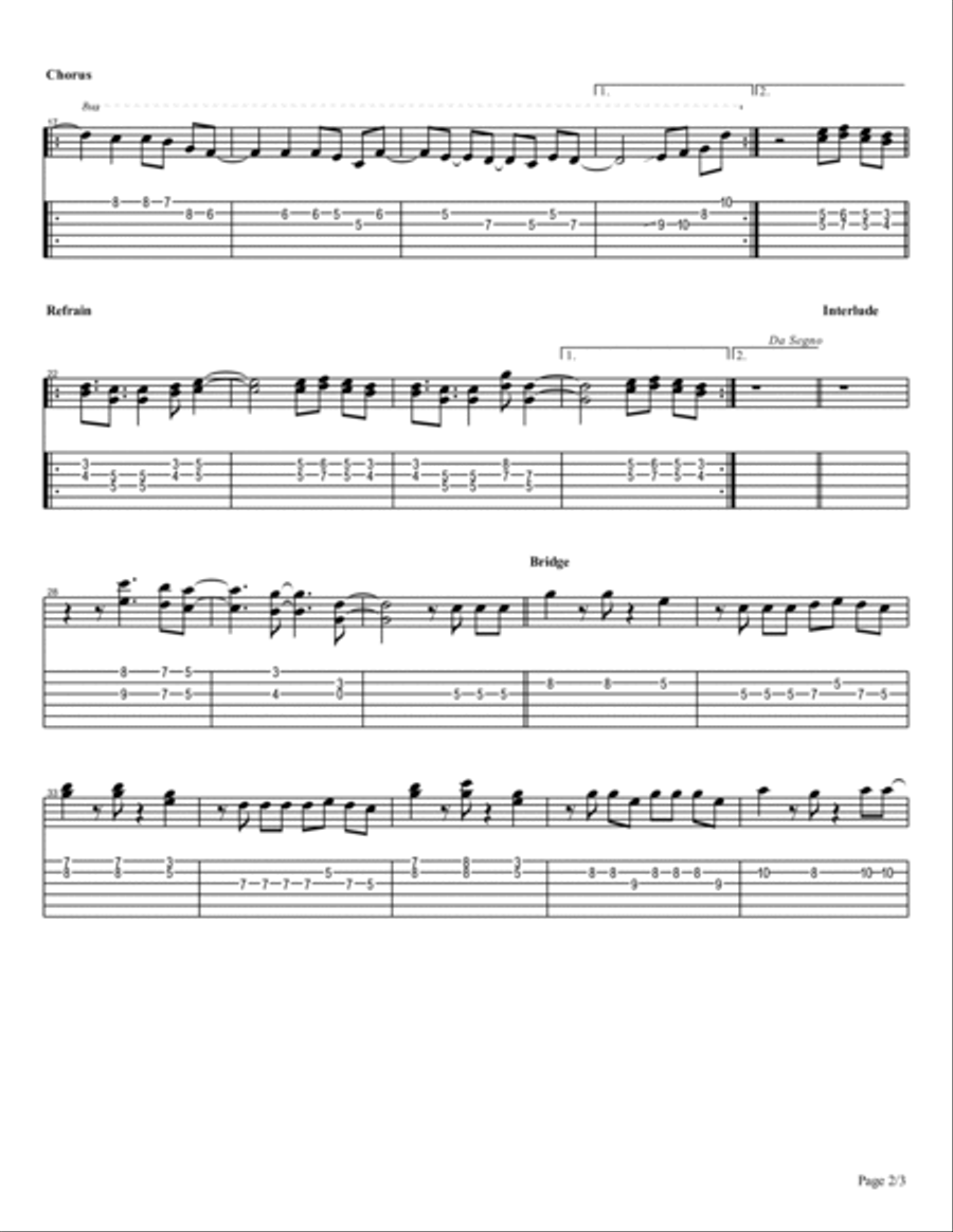 Payphone Electric Guitar scores gallery preview page 2