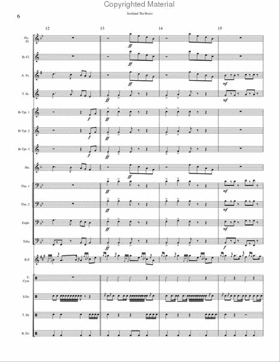Scotland The Brave Concert Band scores gallery preview page 6