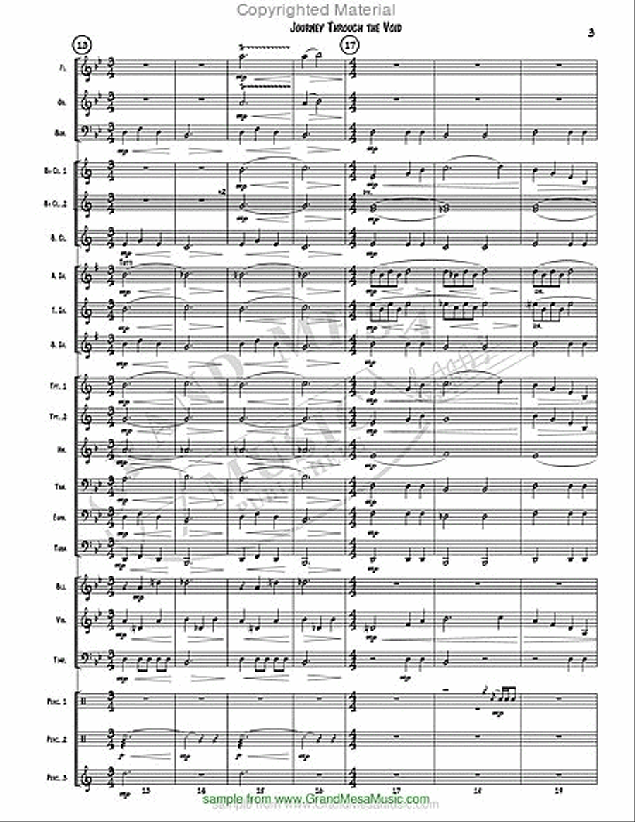 Journey Through the Void Concert Band scores gallery preview page 4