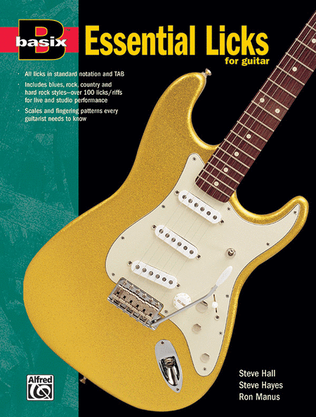 Book cover for Basix Essential Licks for Guitar