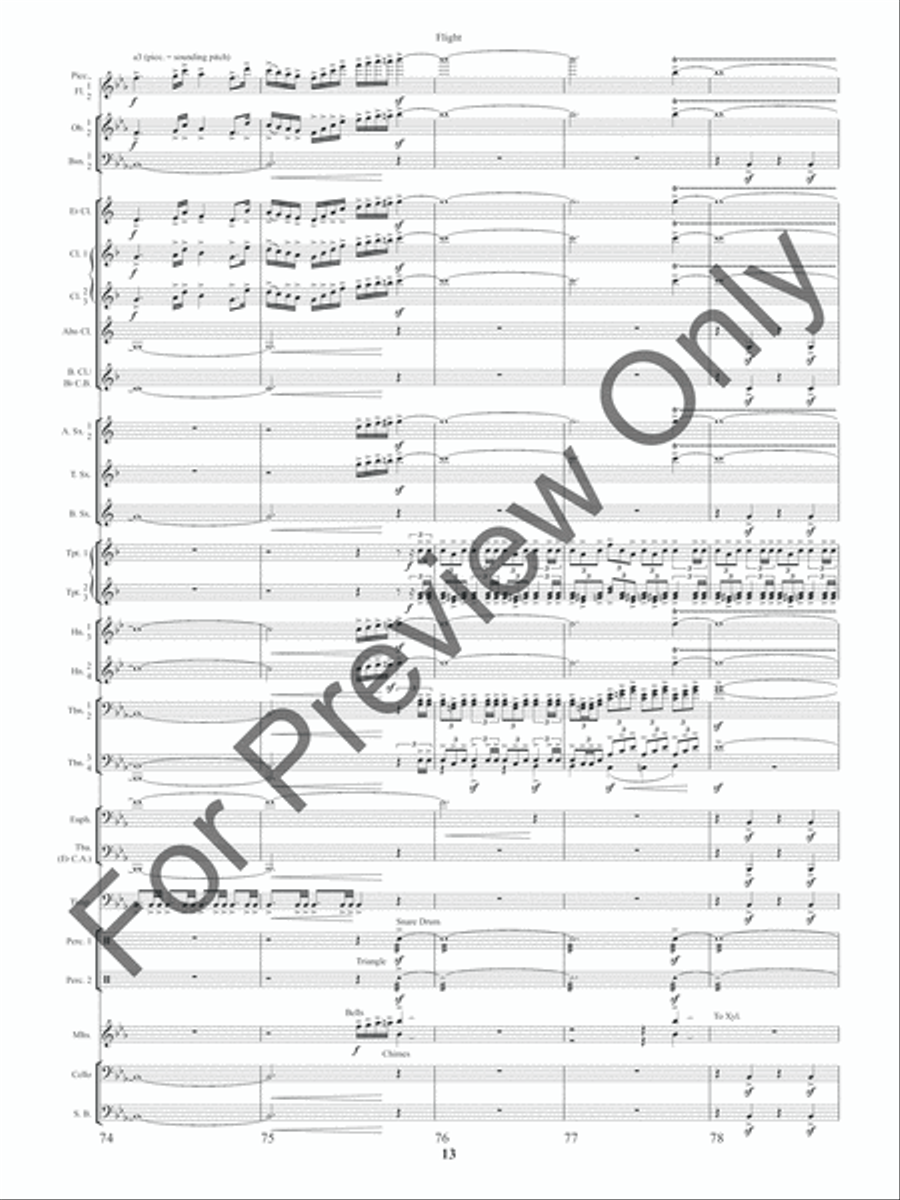 Flight (Score) Concert Band scores gallery preview page 16