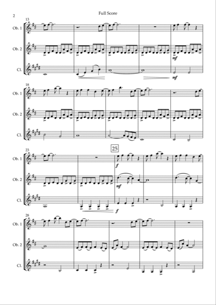 Without You Woodwind Trio scores gallery preview page 2